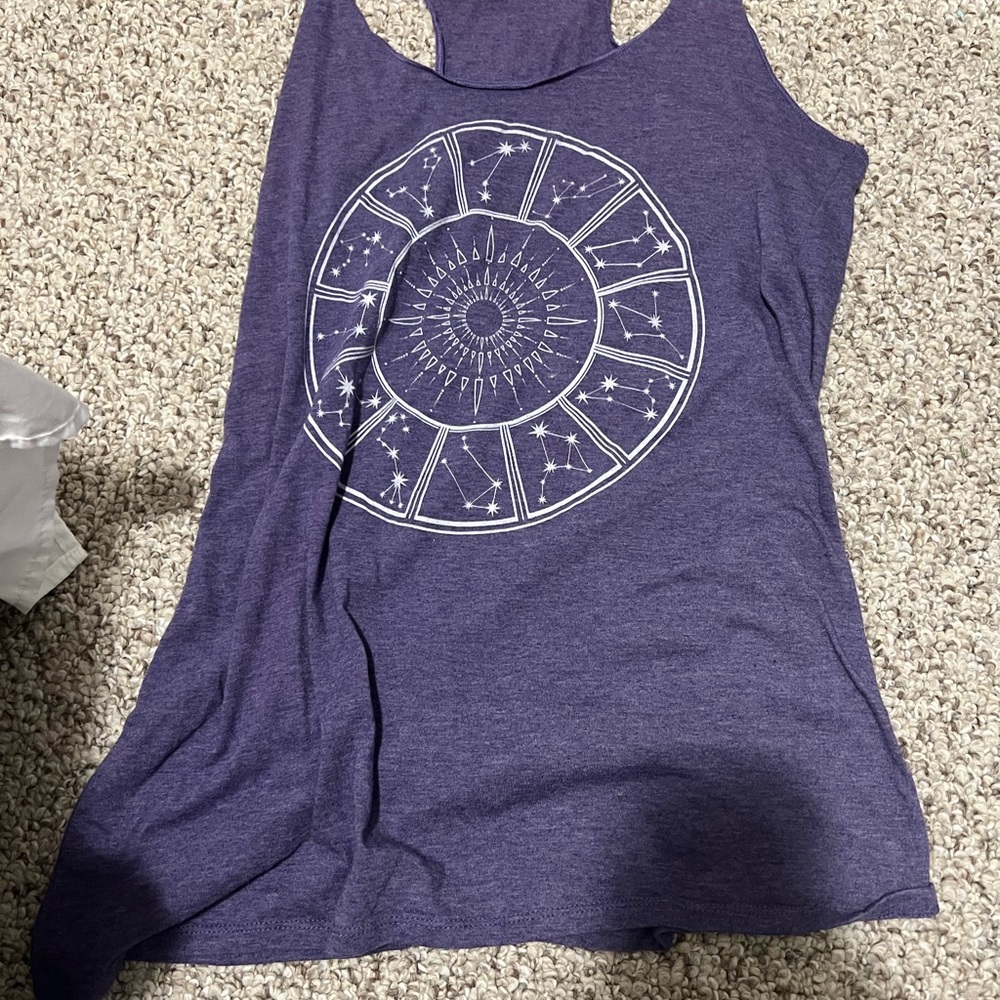Purple star tank top